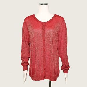 Basic Editions Metallic Cardigan